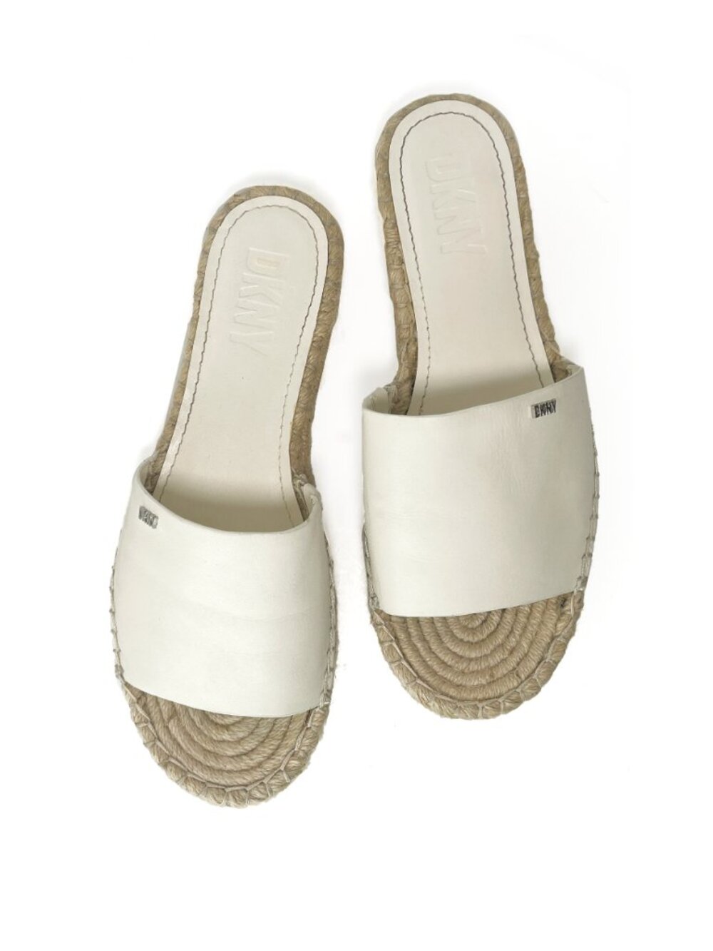DKNY Leather Slip-On Platform Espadrilles